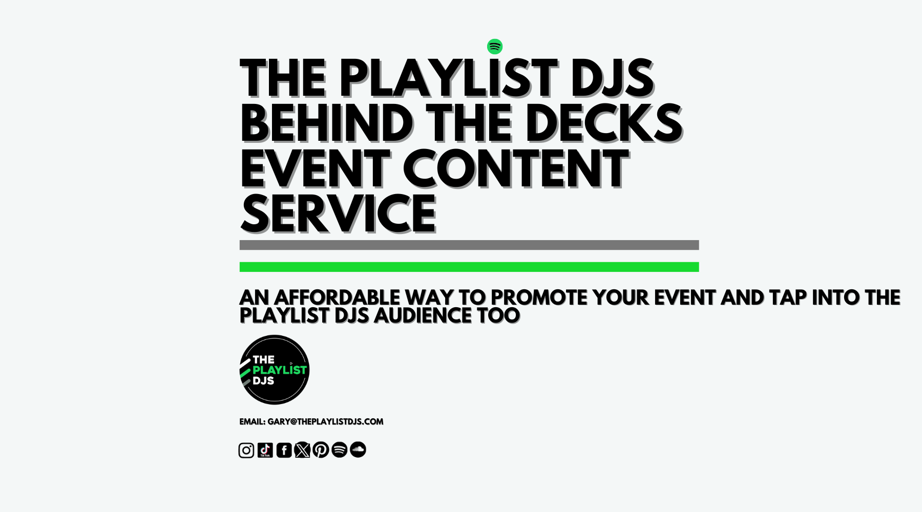 Playlist DJs Gary Behind The Decks Content Service