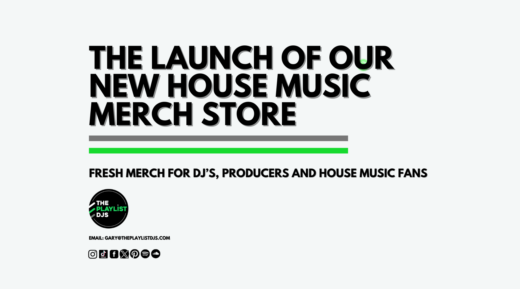 Welcome to our New Dance Music Merch / Gear Store – The Playlist DJs