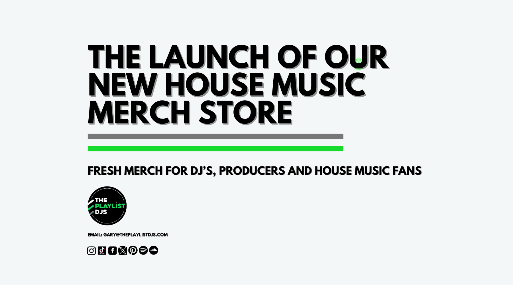 Welcome to our New Dance Music Merch / Gear Store