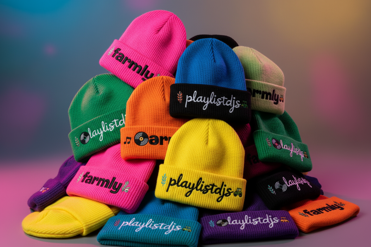 Beanies by Farmly and PlaylistDJs